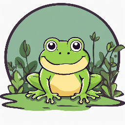 A cartoon illustration of a frog, cute, high quality svg